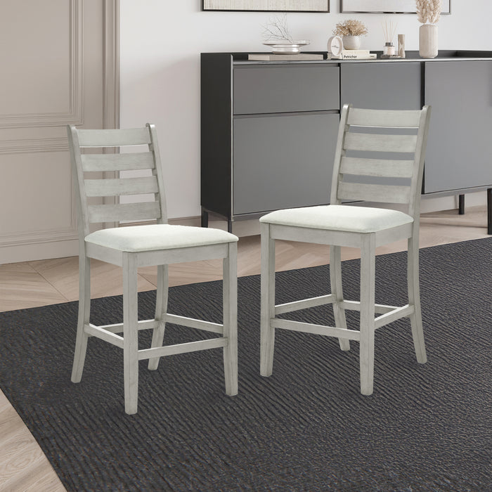 Pascal Ladderback Counter Chair (2 Per Carton)-Driftwood
