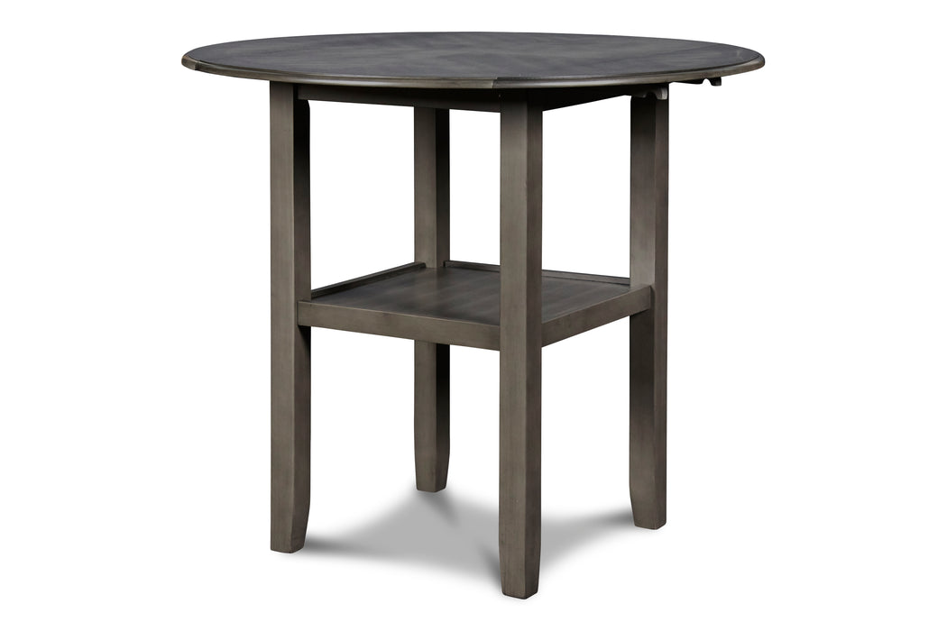 Gia 3 Pc 42" Counter Drop Leaf Table & 2 Chairs-Gray