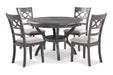 Cori Round Dining 5 Pc Set-Gray