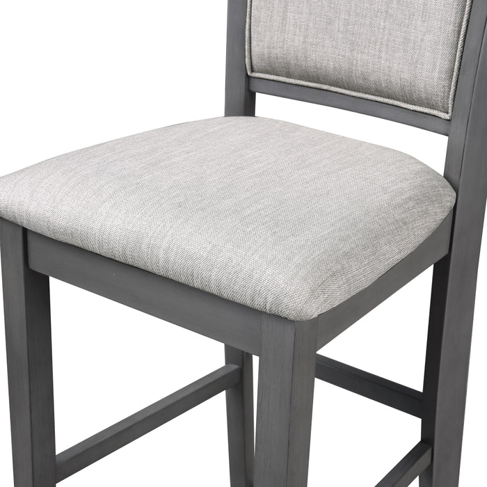 Amy Counter Chair (2/Ctn)-Gray