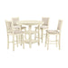 Amy 5 Pc 42" Round Counter Table Set-Bisque