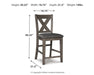Caitbrook Counter Height Upholstered Bar Stool - Home And Beyond