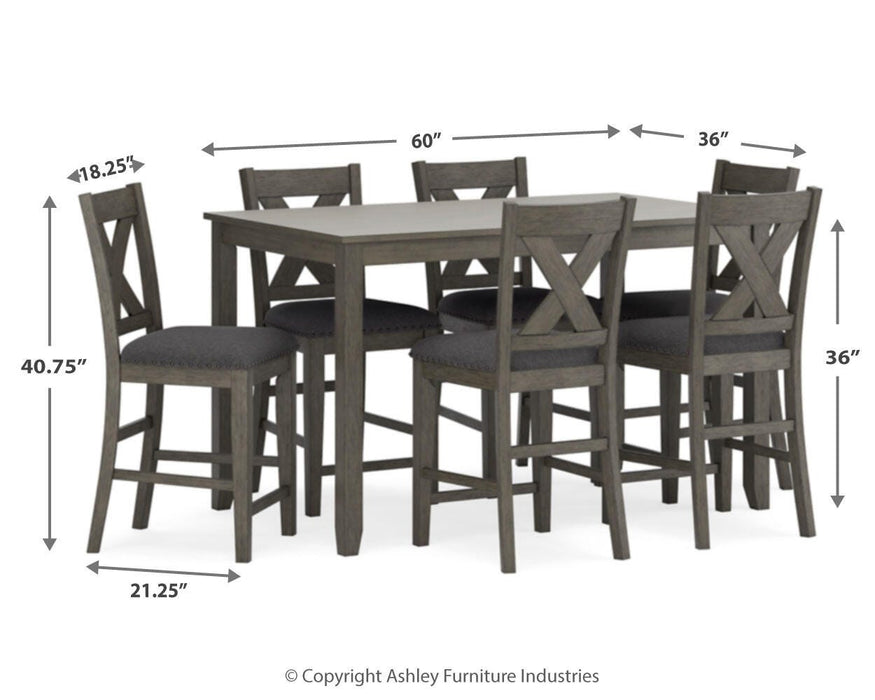 Caitbrook Counter Height Dining Table and Bar Stools (Set of 7) - Home And Beyond