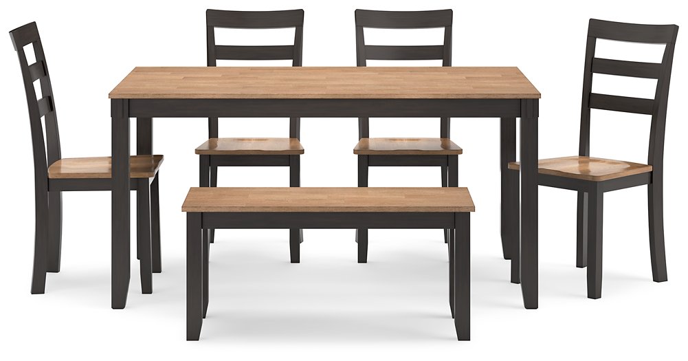 Gesthaven Dining Table with 4 Chairs and Bench (Set of 6) - Home And Beyond