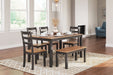 Gesthaven Dining Table with 4 Chairs and Bench (Set of 6) - Home And Beyond