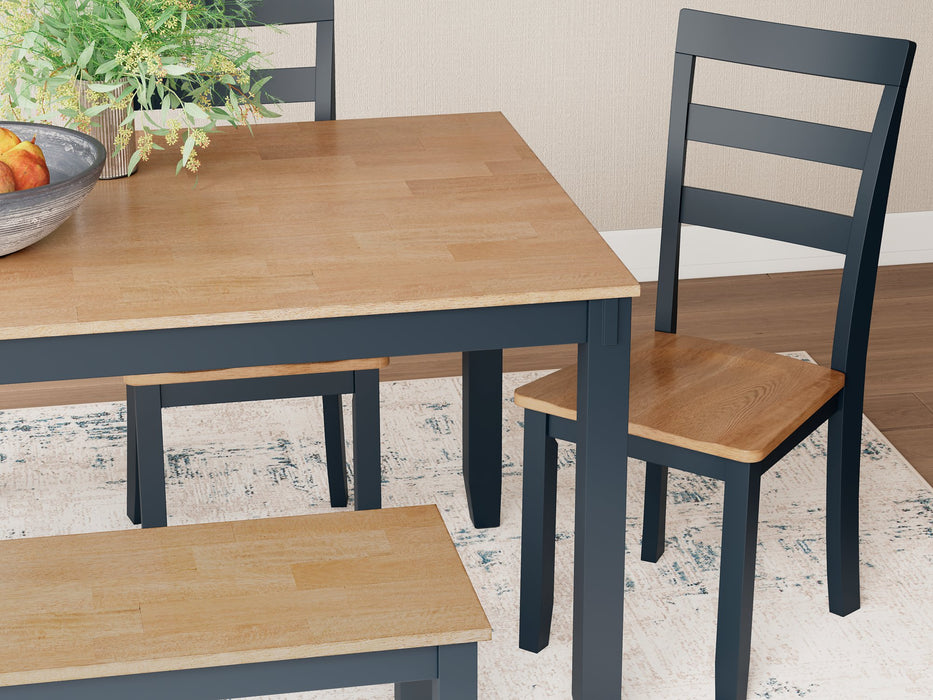 Gesthaven Dining Table with 4 Chairs and Bench (Set of 6) - Home And Beyond