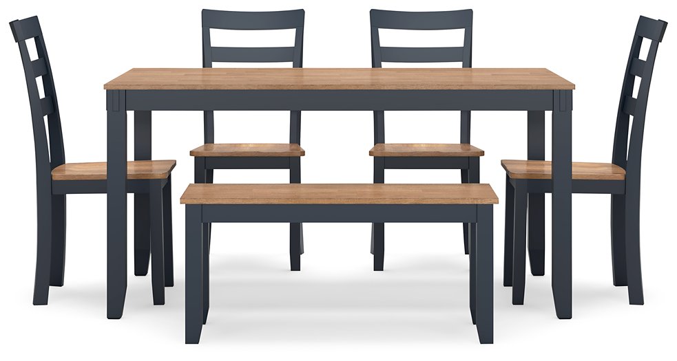 Gesthaven Dining Table with 4 Chairs and Bench (Set of 6) - Home And Beyond