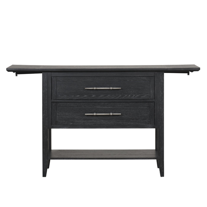 Sable Crest Drop Leaf Server-Black