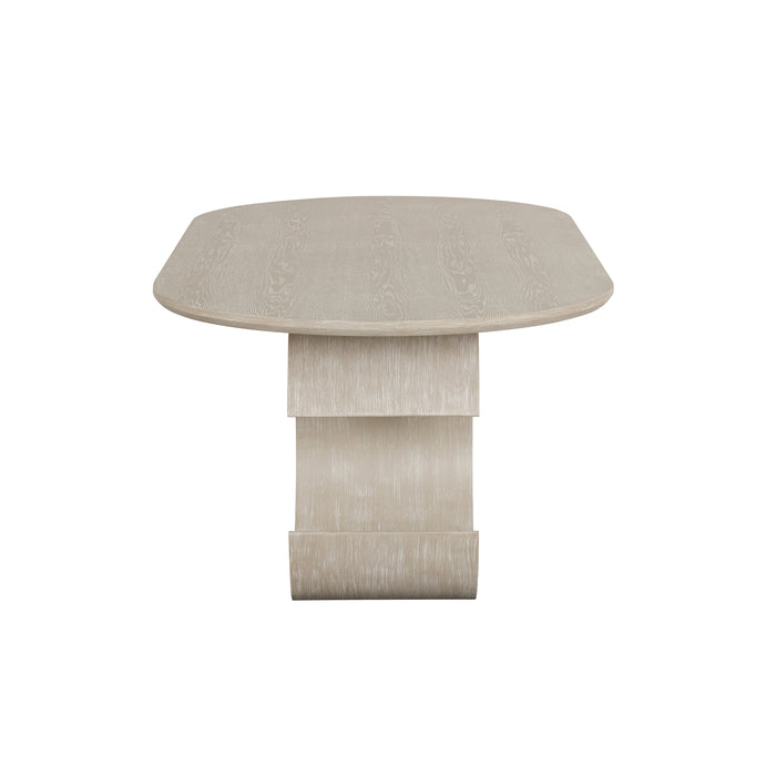 Gwendolyn Oval Dining Table Top-Cerused Taupe
