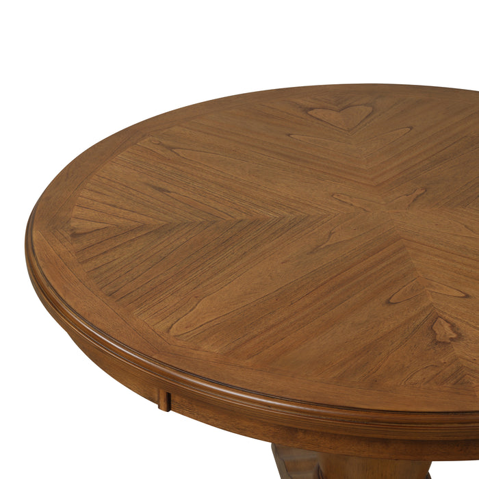 Sunset 48" Round Dining Table-Brown