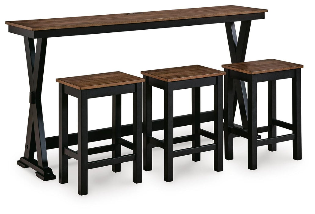 Wildenauer Counter Height Dining Table and 3 Barstools Set - Home And Beyond