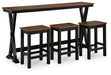 Wildenauer Counter Height Dining Table and 3 Barstools Set - Home And Beyond