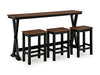Wildenauer Counter Height Dining Table and 3 Barstools Set - Home And Beyond