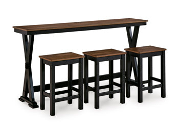 Wildenauer Counter Height Dining Table and 3 Barstools Set - Home And Beyond