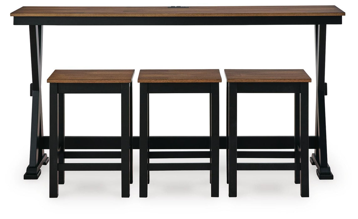 Wildenauer Counter Height Dining Table and 3 Barstools Set - Home And Beyond