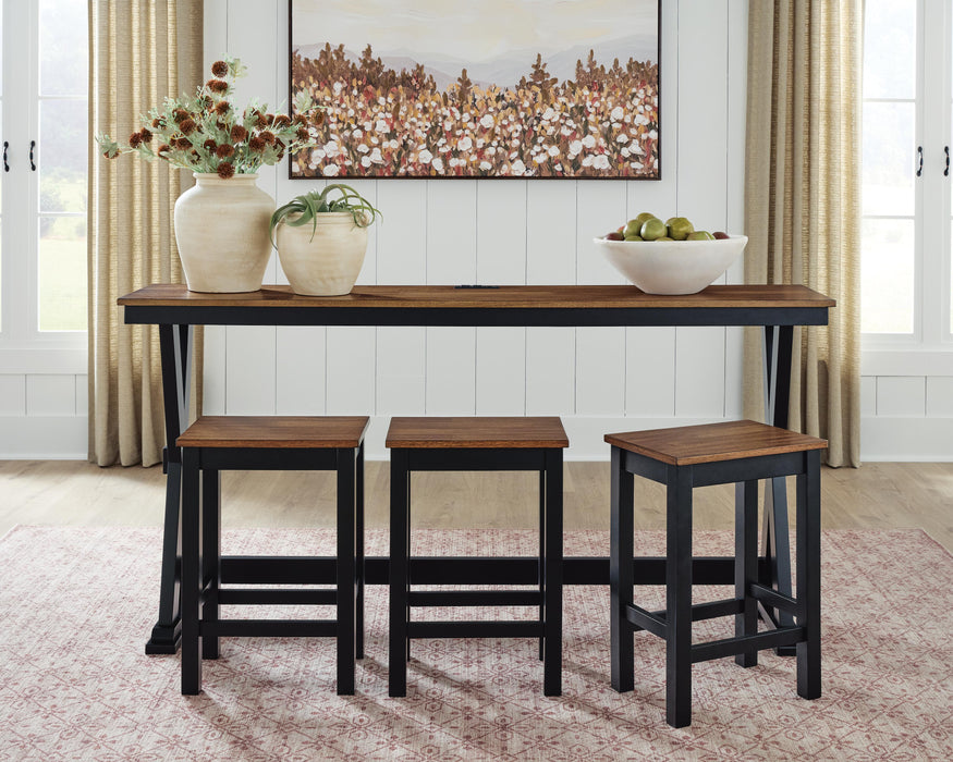 Wildenauer Counter Height Dining Table and 3 Barstools Set - Home And Beyond