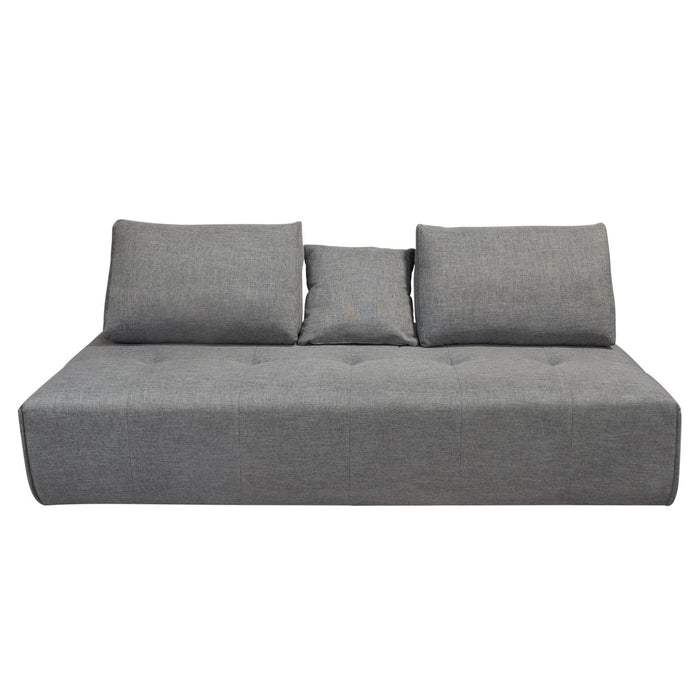 Cloud Lounge Seating Platform with Moveable Backrest Supports in Space Grey Fabric by Diamond Sofa