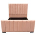 Venus Vertical Channel Tufted Eastern King Bed in Blush Pink Velvet by Diamond Sofa image