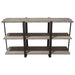 Sherman 59" 3-Tiered Shelf Unit in Grey Oak Finish with Iron Supports by Diamond Sofa image