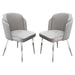 Grace Set of (2) Dining Chairs in Grey Velvet w/ Chrome Legs by Diamond Sofa image