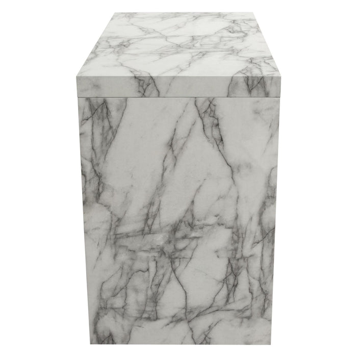 Icon Faux Marble Waterfall Bar Height Table by Diamond Sofa