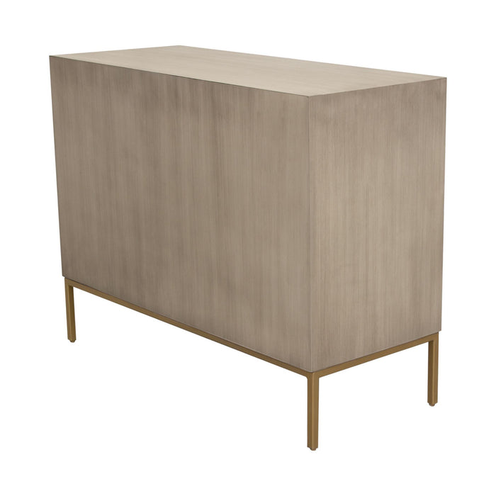 Prisma 2-Door Accent Cabinet w/ Dyed Bone Inlay Sunburst w/ Brass Legs by Diamond Sofa