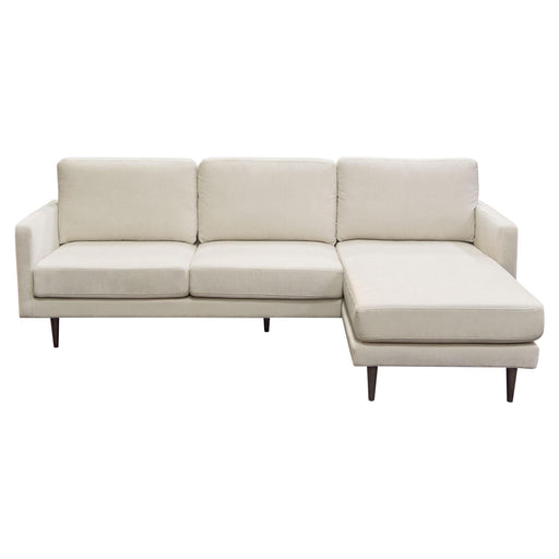 Kelsey Reversible Chaise Sectional in Cream Fabric by Diamond Sofa image