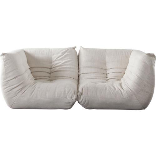 Ezra 2PC Modular Sofa in Cream Fabric image