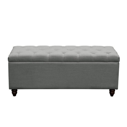 Park Ave Tufted Lift-Top Storage Trunk by Diamond Sofa - Grey Linen image