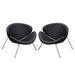 Set of (2) Roxy Black Accent Chair with Chrome Frame by Diamond Sofa image