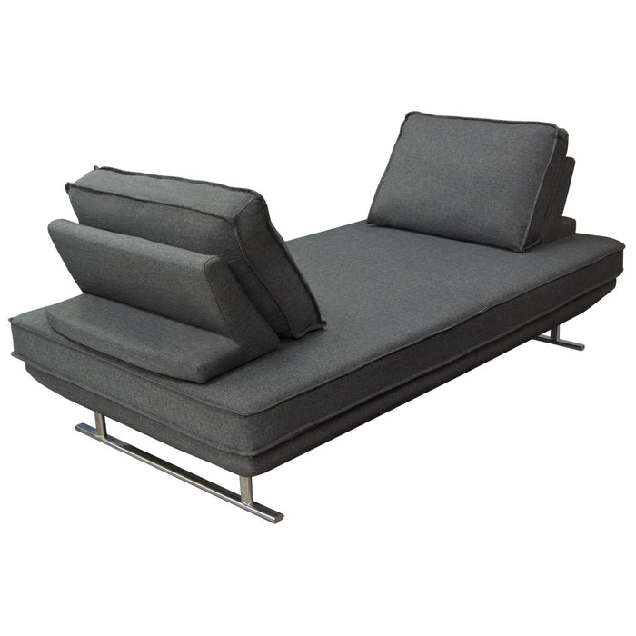 Dolce Lounge Seating Platform with Moveable Backrest Supports by Diamond Sofa - Grey Fabric