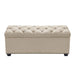 Majestic Tufted Velvet Lift-Top Storage Trunk w/ Nail Head Accent by Diamond Sofa - Tan Velvet image