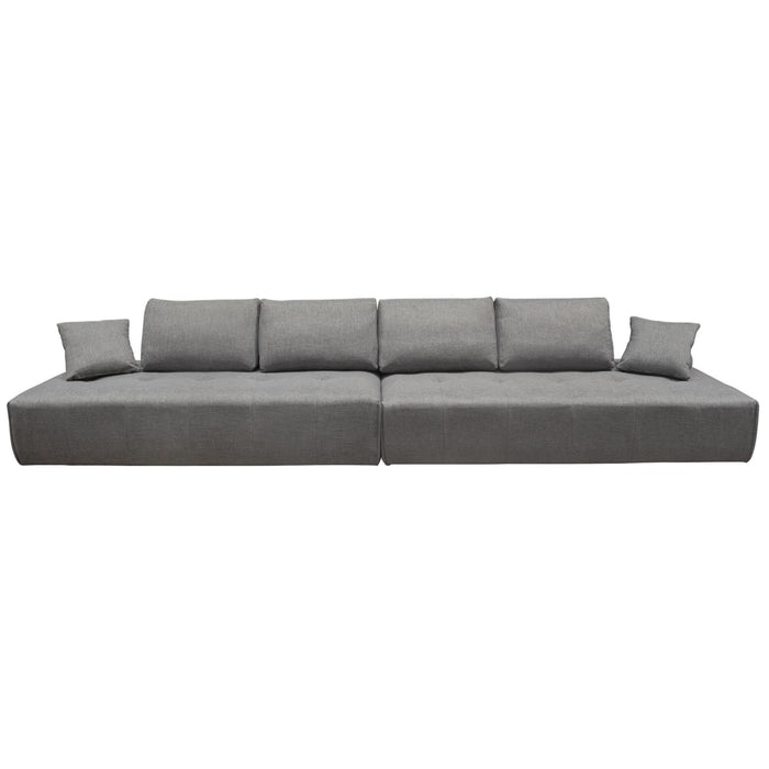 Cloud 2PC Lounge Seating Platforms with Moveable Backrest Supports in Space Grey Fabric by Diamond Sofa - Home And Beyond