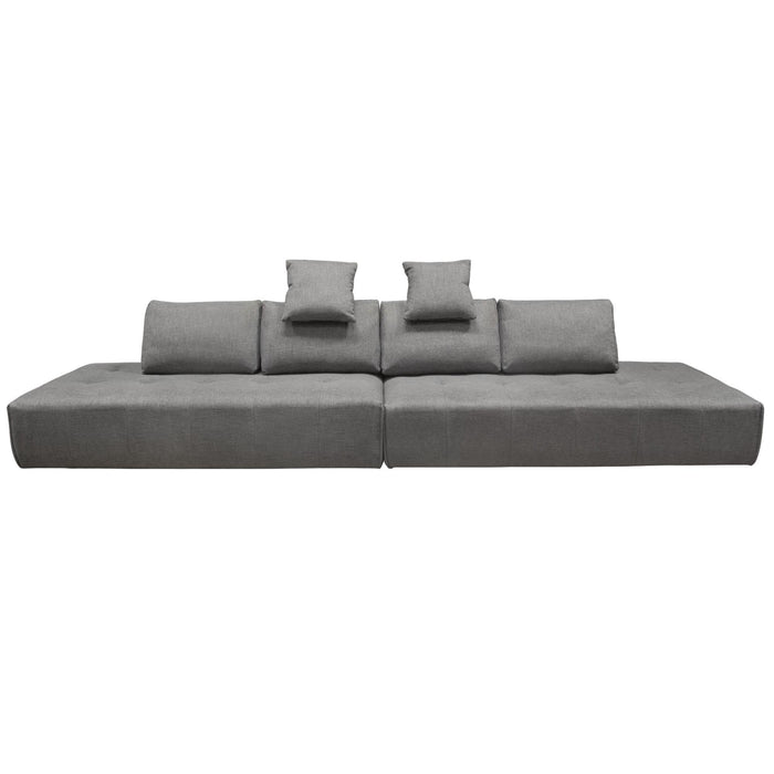Cloud 2PC Lounge Seating Platforms with Moveable Backrest Supports in Space Grey Fabric by Diamond Sofa - Home And Beyond