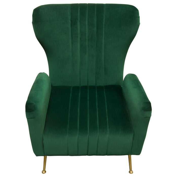 Ava Chair in Emerald Green Velvet w/ Gold Leg by Diamond Sofa