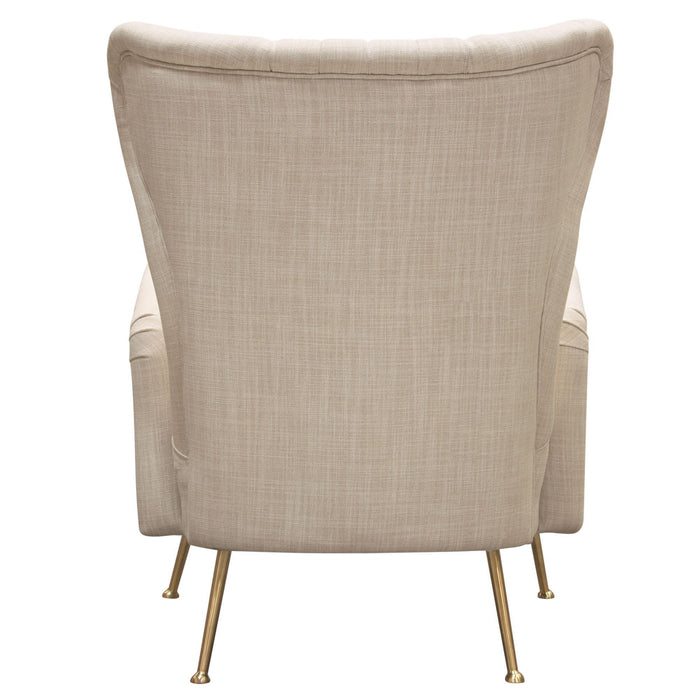 Ava Chair in Sand Linen Fabric w/ Gold Leg by Diamond Sofa