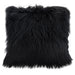 18" Square Accent Pillow by Diamond Sofa in Black Dual-Sided Faux Fur - Home And Beyond