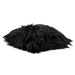 18" Square Accent Pillow by Diamond Sofa in Black Dual-Sided Faux Fur - Home And Beyond