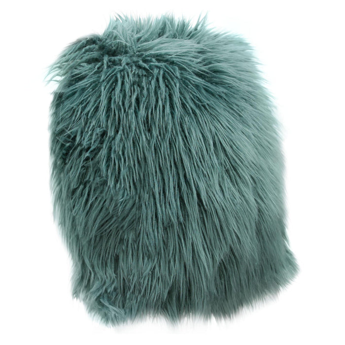 18" Square Accent Pillow by Diamond Sofa in Teal Dual-Sided Faux Fur - Home And Beyond