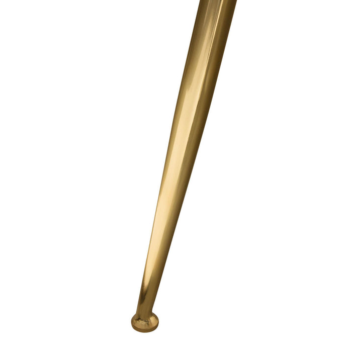 Chance Faux Marble Top Rectangular Dining Table w/ Brushed Gold Metal Legs by Diamond Sofa - Home And Beyond