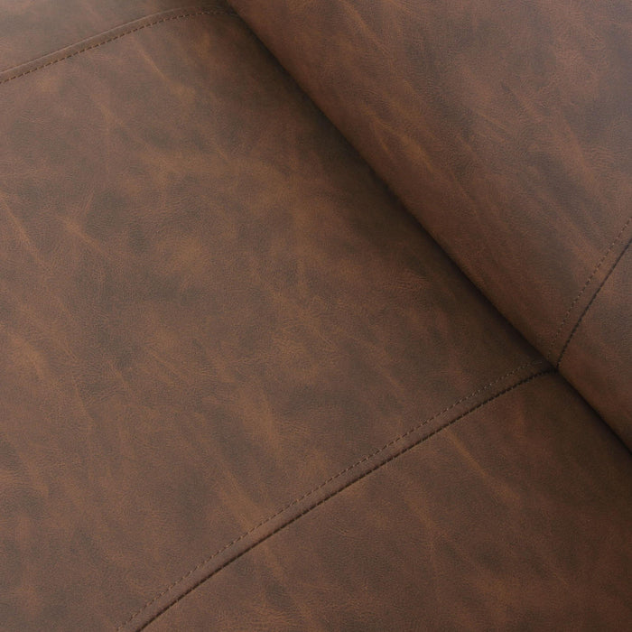 Jordan Armless Accent Chair in Chocolate Leatherette with Chrome Metal Base by Diamond Sofa - Home And Beyond