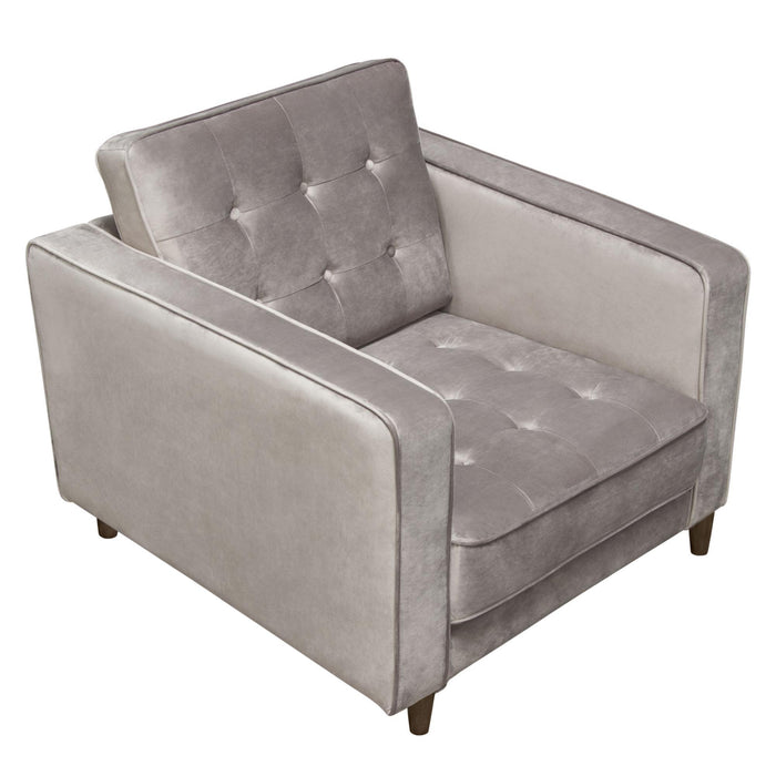 Juniper Tufted Chair in Champagne Grey Velvet by Diamond Sofa