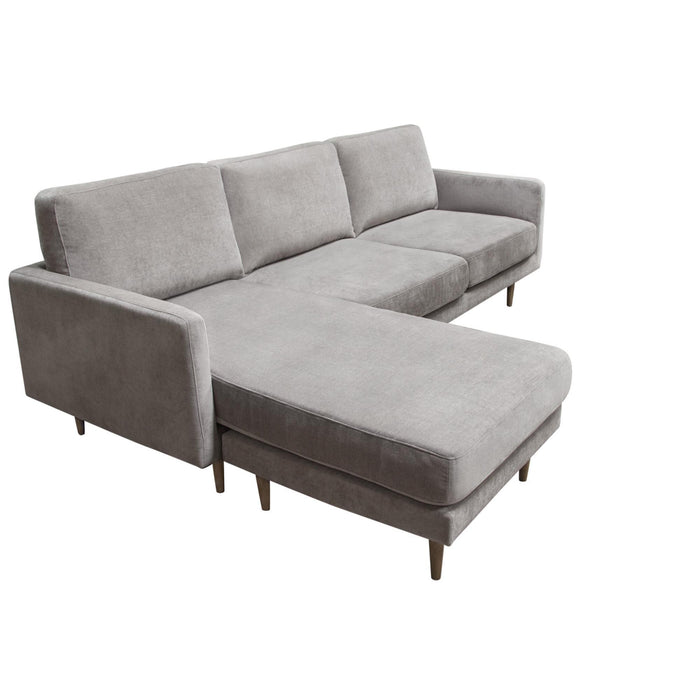 Kelsey Reversible Chaise Sectional in Grey Fabric by Diamond Sofa