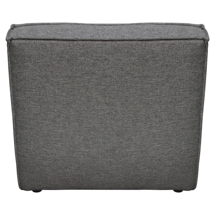 Marshall Scooped Seat Armless Chair in Grey Fabric by Diamond Sofa