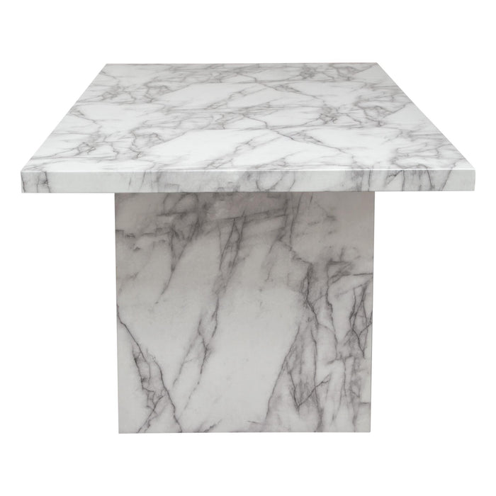 Icon Faux Marble Rectangular Dining Table by Diamond Sofa