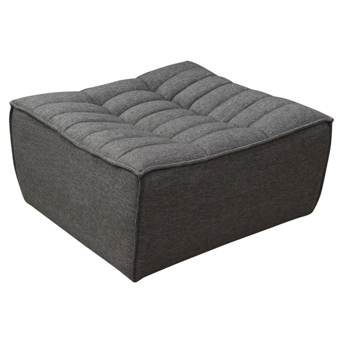 Marshall Scooped Seat Ottoman in Grey Fabric by Diamond Sofa