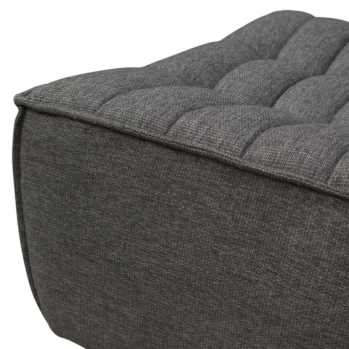 Marshall Scooped Seat Ottoman in Grey Fabric by Diamond Sofa