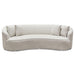 Raven Sofa in Light Cream Fabric w/ Brushed Silver Accent Trim by Diamond Sofa image