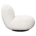 Simone Swivel Accent Chair in White Faux Sheepskin Fabric by Diamond Sofa - Home And Beyond