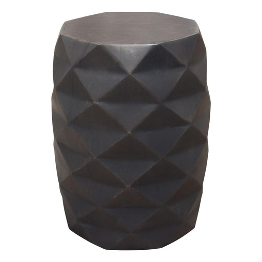 Fig Solid Mango Wood Accent Table in Grey Finish w/ Geometric Motif by Diamond Sofa image